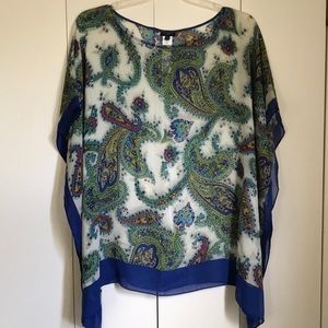 TALBOTS 100% silk poncho.   NWT